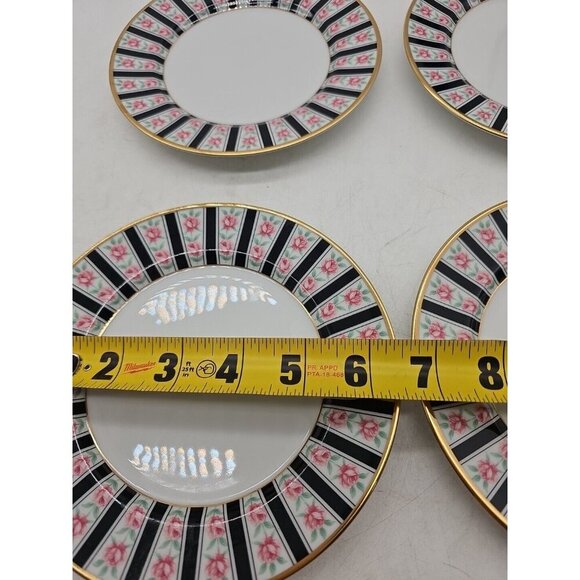 Fitz & Floyd "Victoriana" - 6.5" Porcelain Bread Plate Lot Of 4 Excellent - Picture 2 of 6